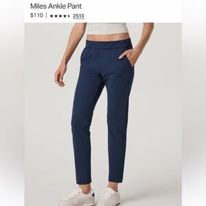 Vuori Miles Ankle Pant - Deep Blue